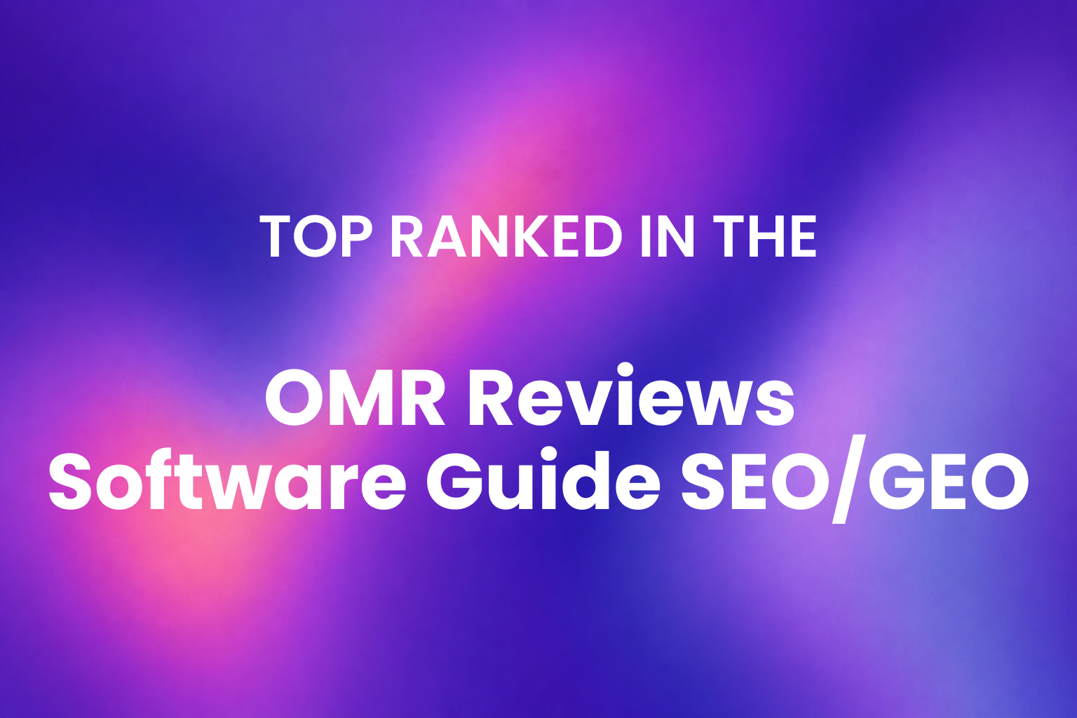 Preview image with a purple blurry background and the text "ALLMO.ai is top ranked in the OMR Reviews Software Guide SEO/GEO".